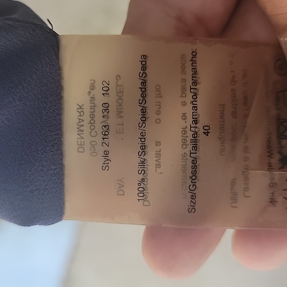 2ndday minimalistc silk dress navy blue size 40 french 8 USA - Picture 9 of 9